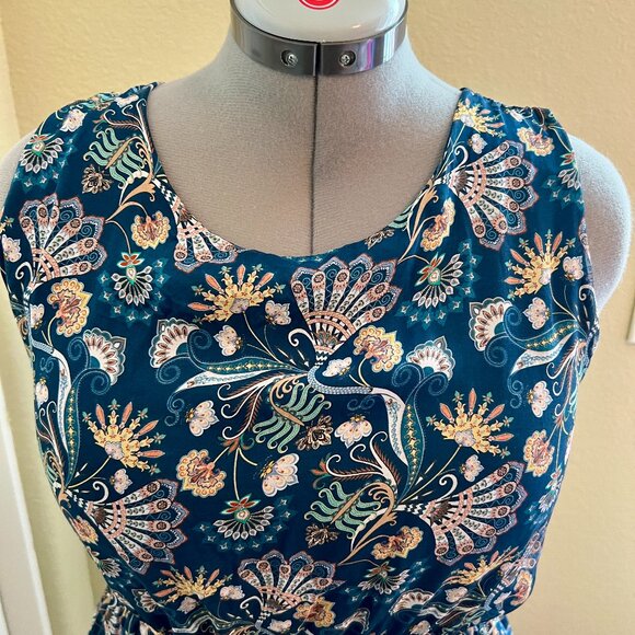 🌸 Lara G. Made in Italy Floral Sleeveless Maxi Dress – Size XL - Picture 1 of 7